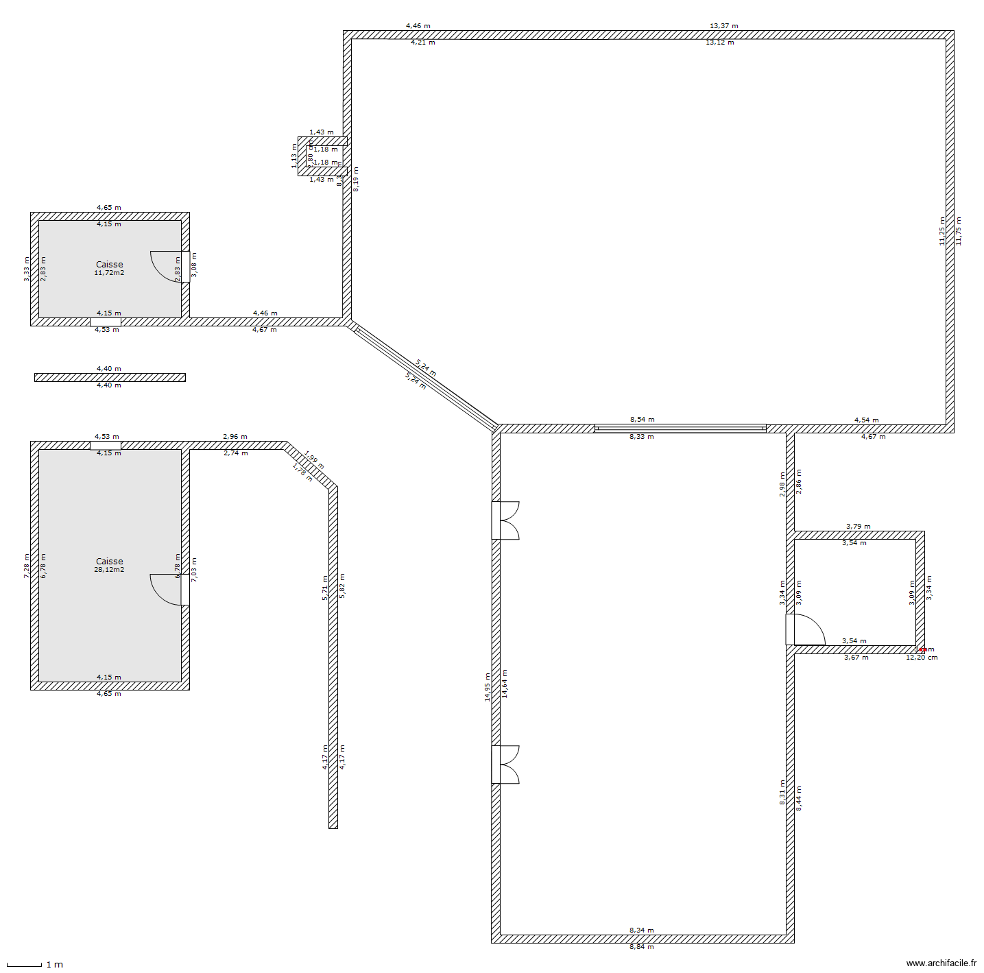 Zoo vic. Plan de 2 pièces et 40 m2