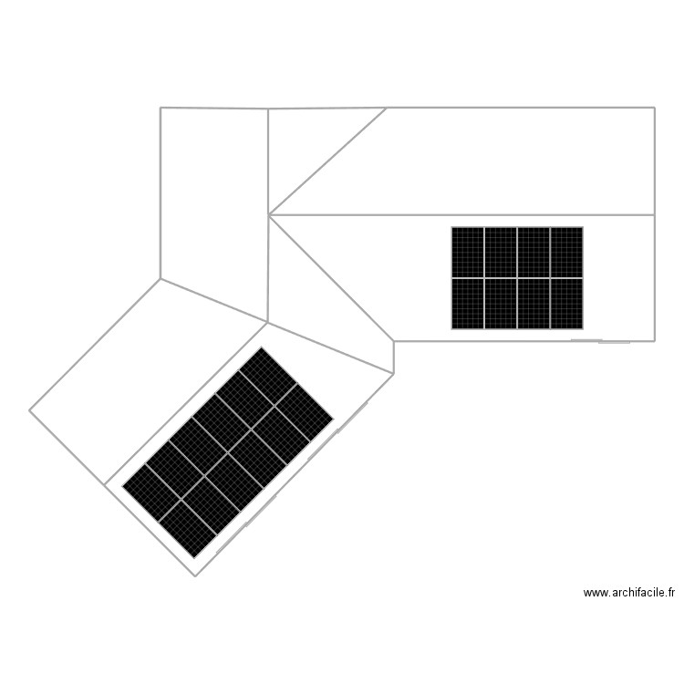 Panneau solaire. Plan de 4 pièces et 195 m2