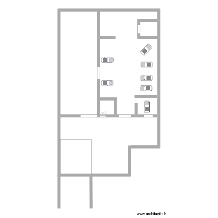 Plan garage . Plan de 3 pièces et 144 m2