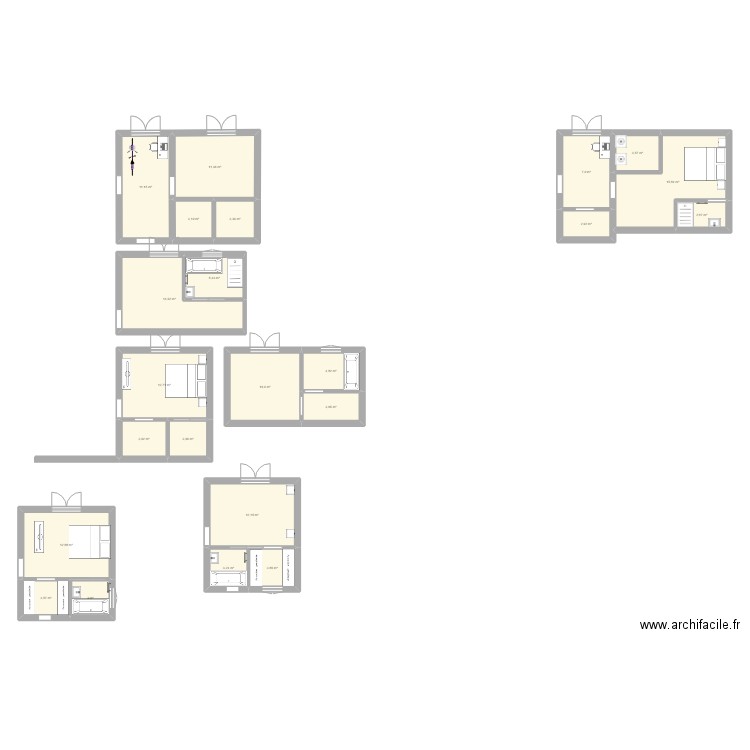 extension noyelles. Plan de 23 pièces et 159 m2