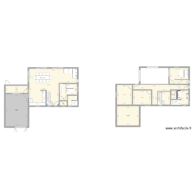Futur Maison. Plan de 13 pièces et 204 m2