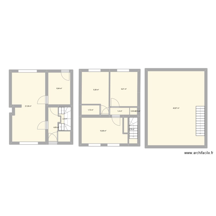 maison 2. Plan de 13 pièces et 112 m2