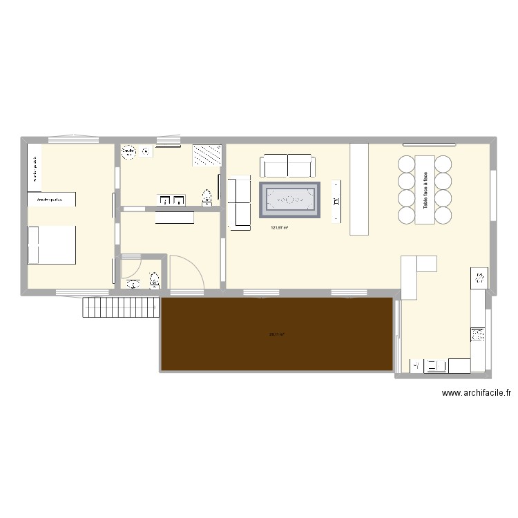 Appartement Soignies 3. Plan de 2 pièces et 151 m2