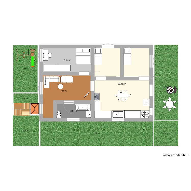 Maison Camillia. Plan de 4 pièces et 41 m2