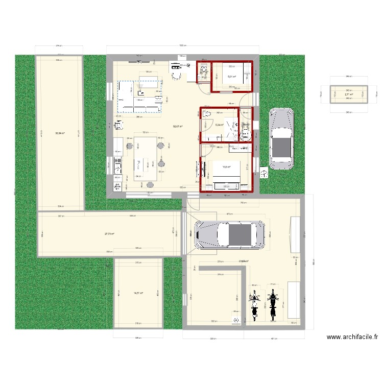 Maison Monswiller. Plan de 11 pièces et 240 m2