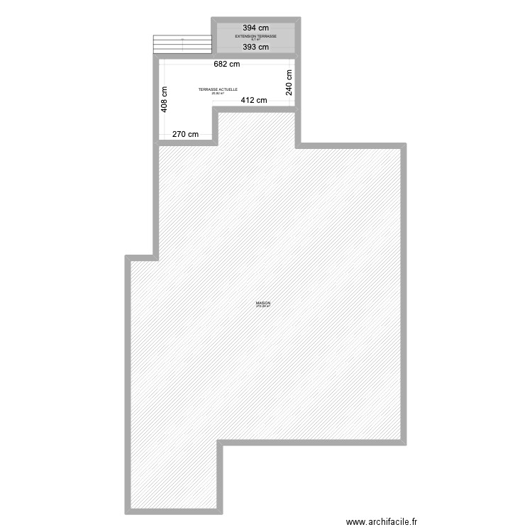 Maison. Plan de 3 pièces et 237 m2
