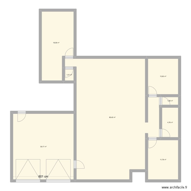 Caphan Prélude. Plan de 8 pièces et 173 m2