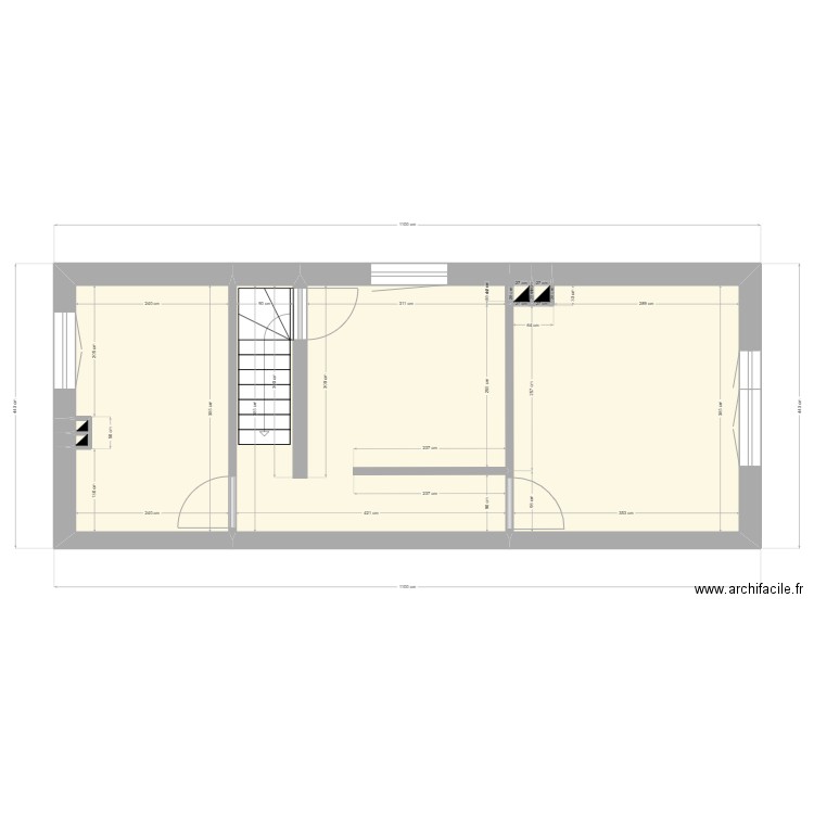 2d étage Genval. Plan de 7 pièces et 38 m2