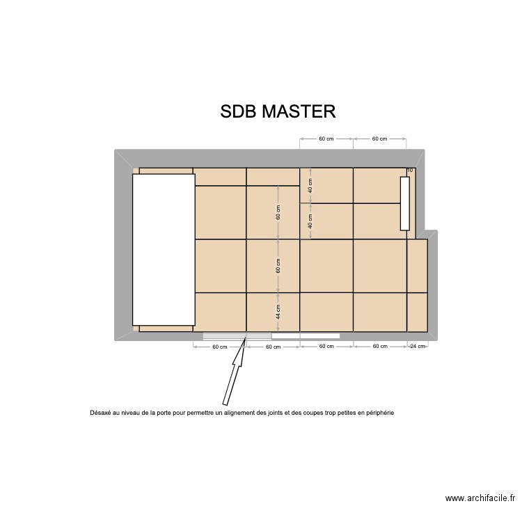 SDB Master CAVANI. Plan de 1 pièce et 6 m2