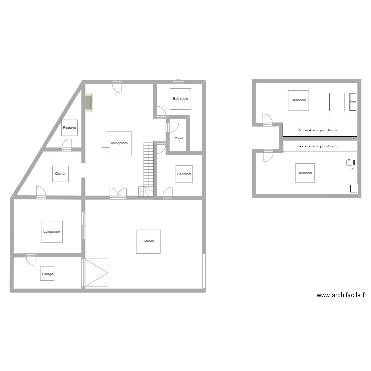 Exposed House Valentin T. 5F. Plan de 2 pièces et 84 m2