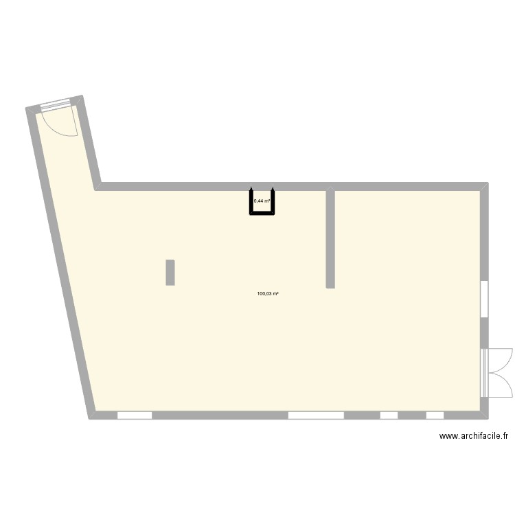 CABINET. Plan de 2 pièces et 100 m2