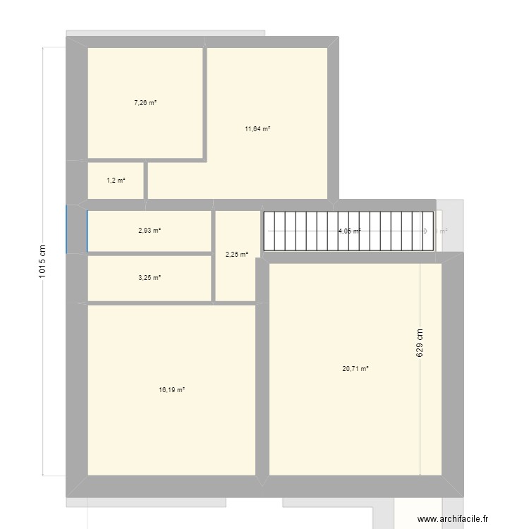 grouvizier. Plan de 14 pièces et 143 m2