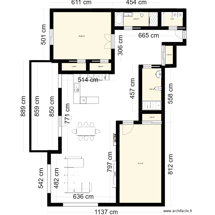 condo residentiel maquette ecole 2024. Plan de 9 pièces et 80 m2
