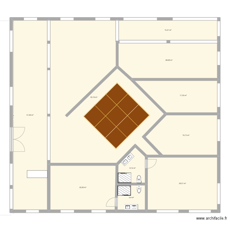 fichouli 1.1. Plan de 10 pièces et 288 m2