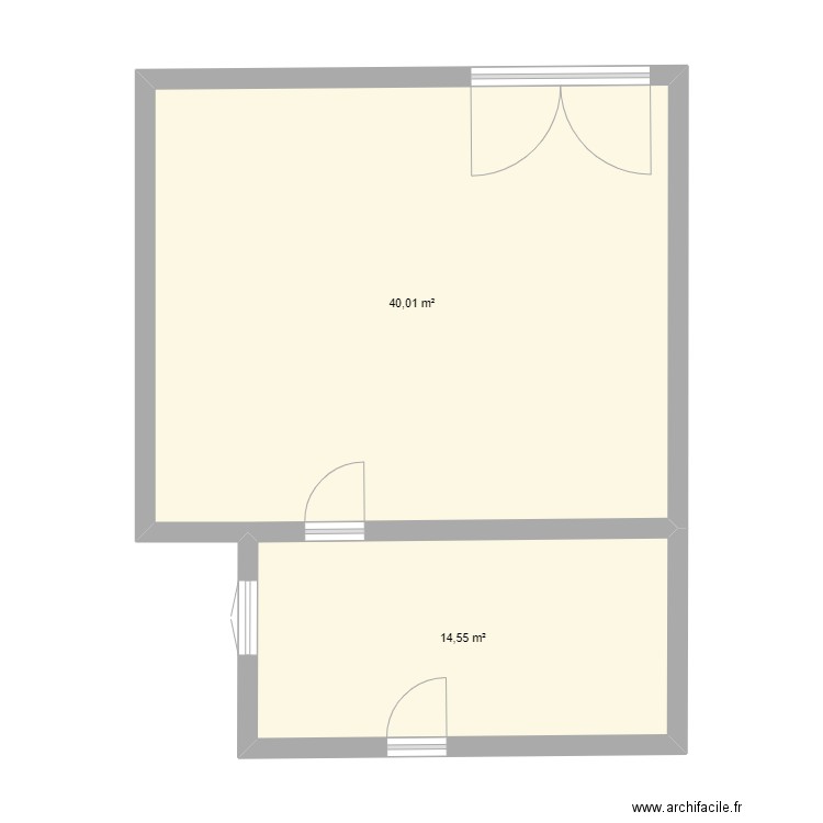 Annexe. Plan de 2 pièces et 55 m2