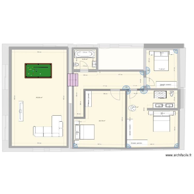 Maison Ecuelles Etage Version 18.03.2024. Plan de 10 pièces et 283 m2