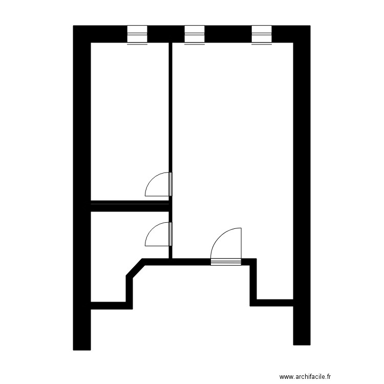 MANSINI N*4. Plan de 4 pièces et 40 m2