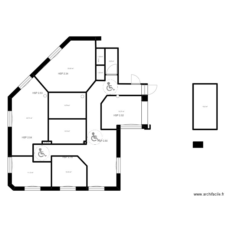 Tarbes Plans V1. Plan de 14 pièces et 154 m2