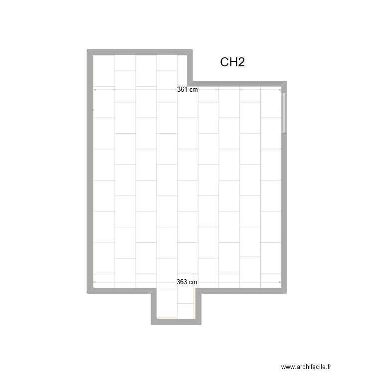 CH 2 Calepinage V2. Plan de 1 pièce et 16 m2