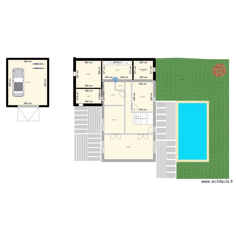 Plan maison avant modif. Plan de 12 pièces et 152 m2