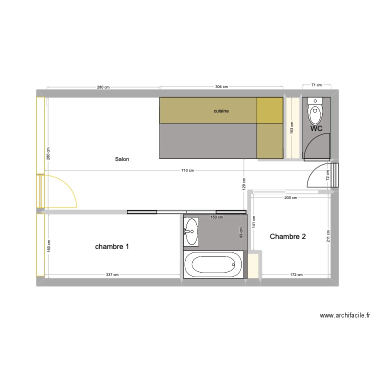 621 Les Arrandelières. Plan de 24 pièces et 123 m2