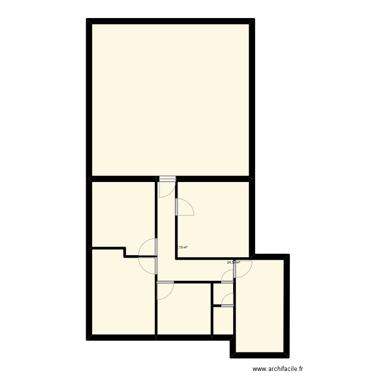 plan maison . Plan de 7 pièces et 116 m2
