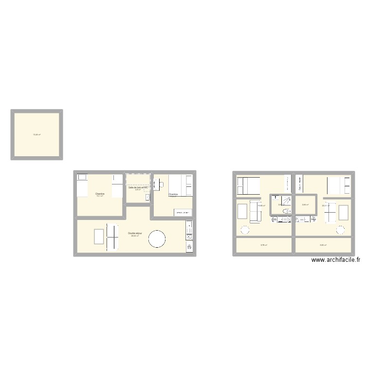 Plan maison bourg. Plan de 11 pièces et 128 m2