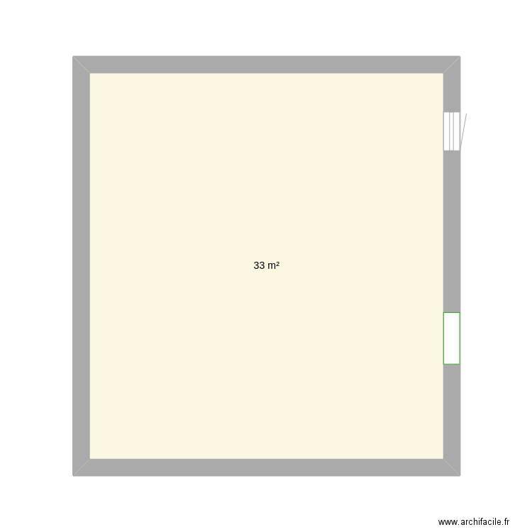 garageenhabitation. Plan de 1 pièce et 33 m2