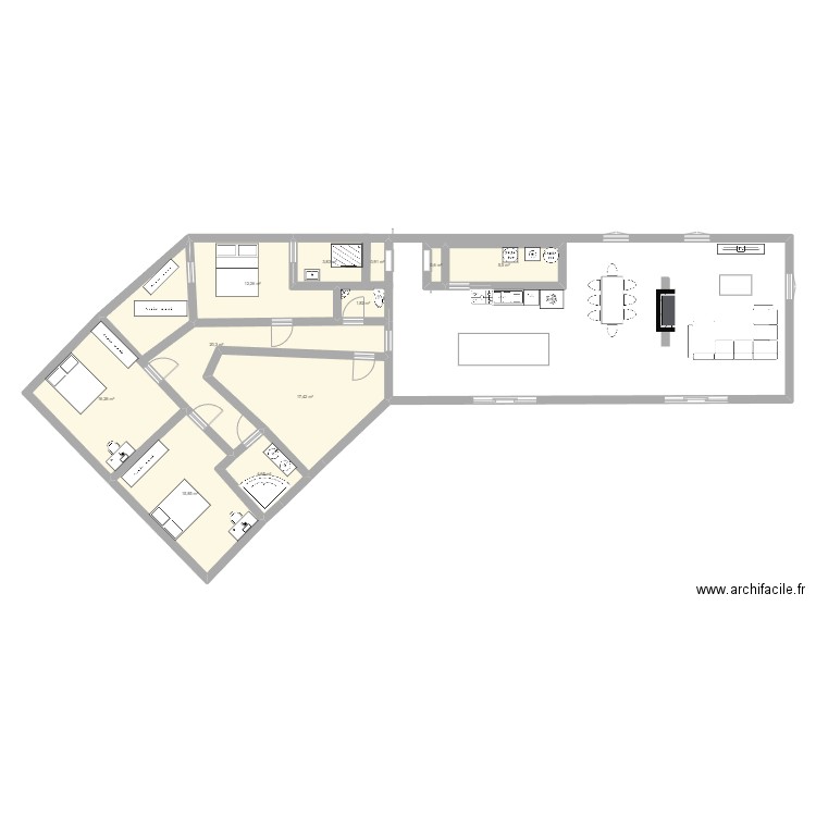 maison v. Plan de 11 pièces et 99 m2