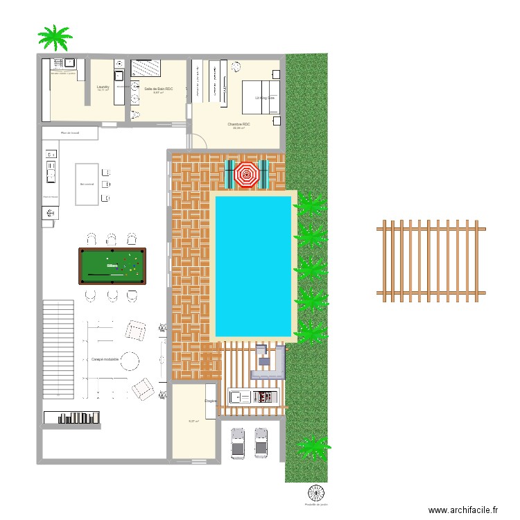 Serenis R21 bis. Plan de 4 pièces et 56 m2
