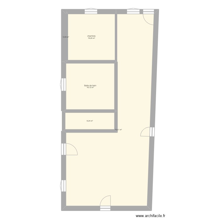 Maison Longchamps. Plan de 5 pièces et 115 m2