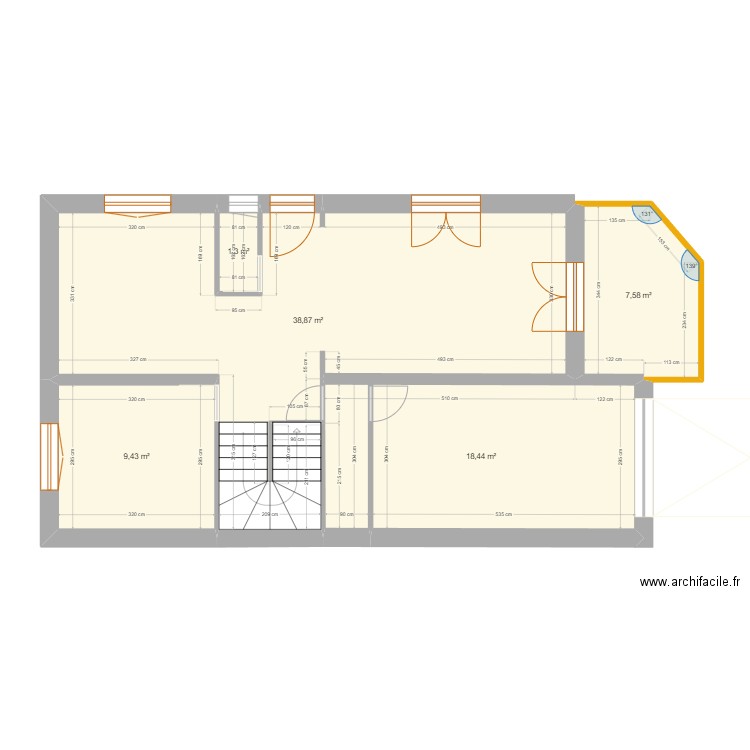 Maison Viry. Plan de 5 pièces et 76 m2