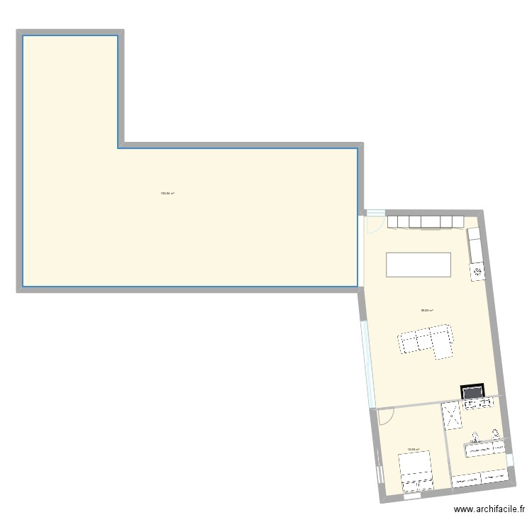 DTZ 2. Plan de 4 pièces et 238 m2
