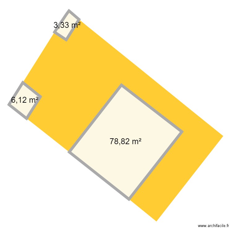 pref44. Plan de 3 pièces et 88 m2