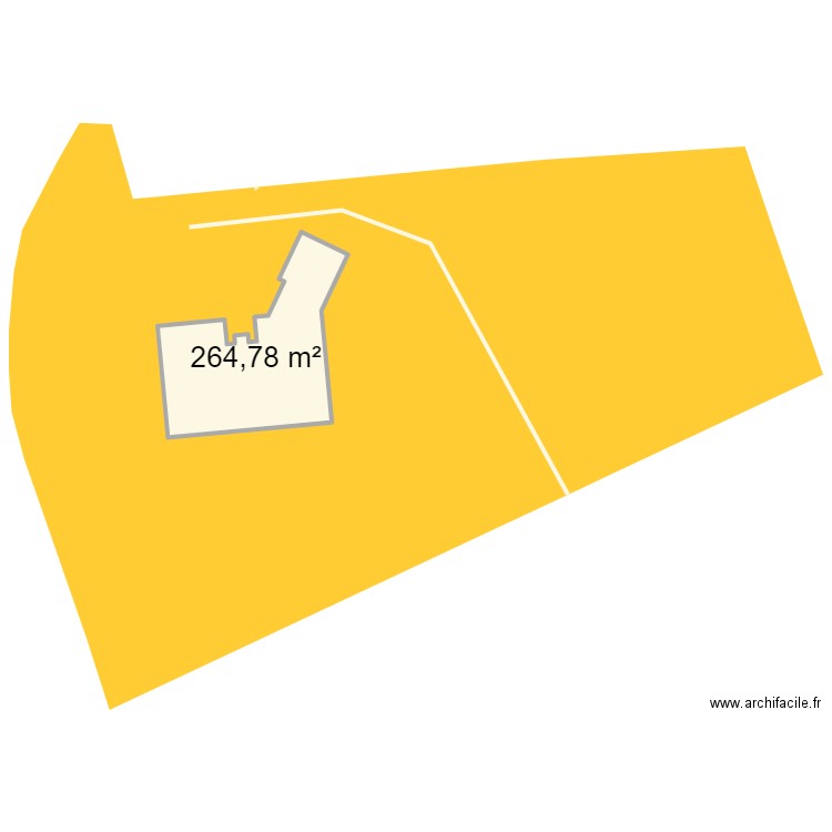 Lozanne. Plan de 1 pièce et 265 m2