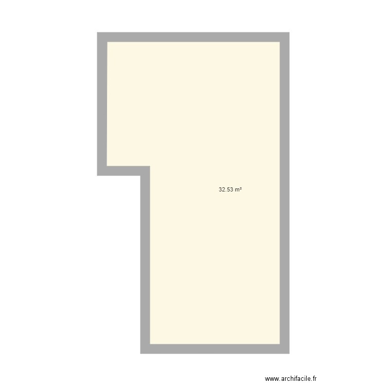 Pavillon T7 . Plan de 1 pièce et 33 m2