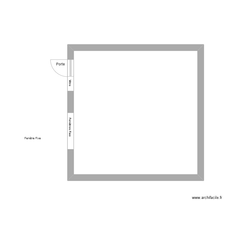 Plan du bâtiment tecnosoul. Plan de 1 pièce et 26 m2