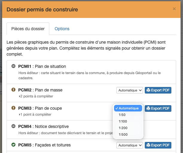 Dossier de permis de construire : imposez l'échelle de chaque pièce