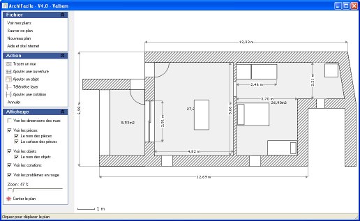 Plan de maison avec cotation