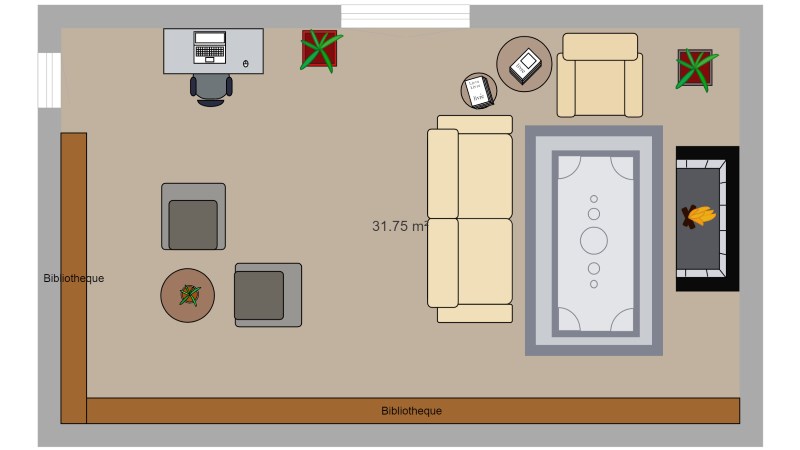 Dessiner un plan  de  salon avec ArchiFacile