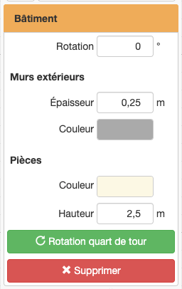 Faites pivoter un bâtiment au degré près