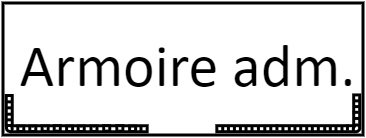 Armoire portes rideaux