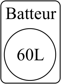Batteur 60L