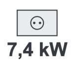 Borne de recharge 7,4 kW monophasé