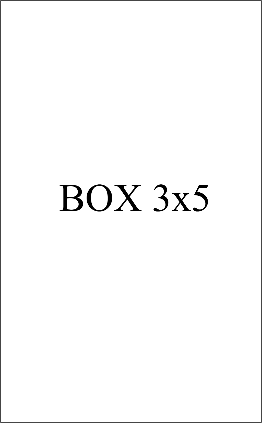 BOX 3x5