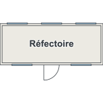 Bungalow réfectoire