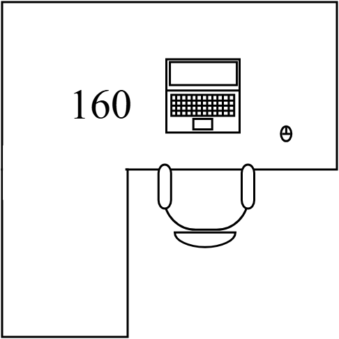 Bureau 160 X 160 cm retour gauche