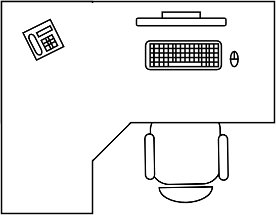 Bureau 180 X 140 cm