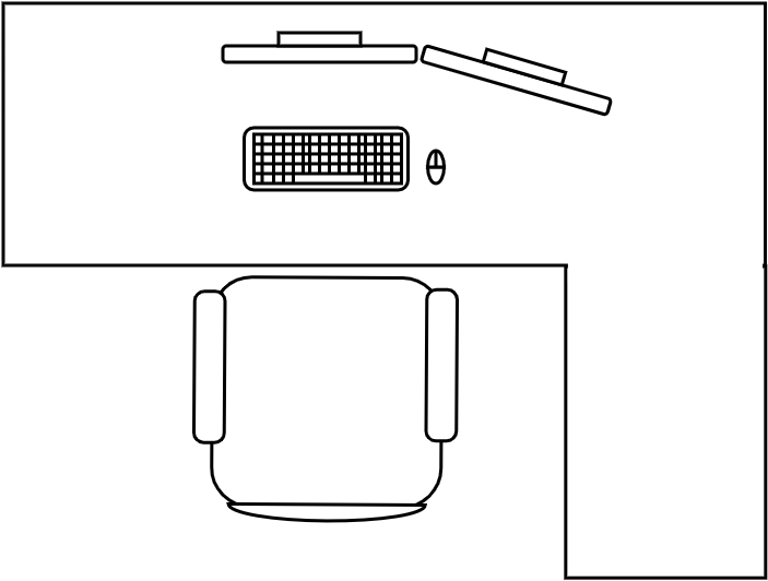 Bureau 180 X 140 cm