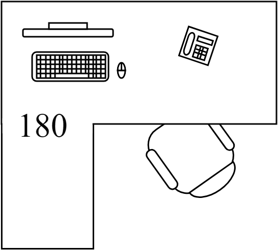 Bureau avec retour G 180